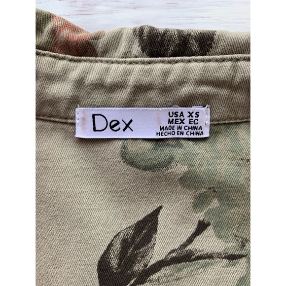 XS, DEX, sage and floral utility jacket - Picture 13 of 16